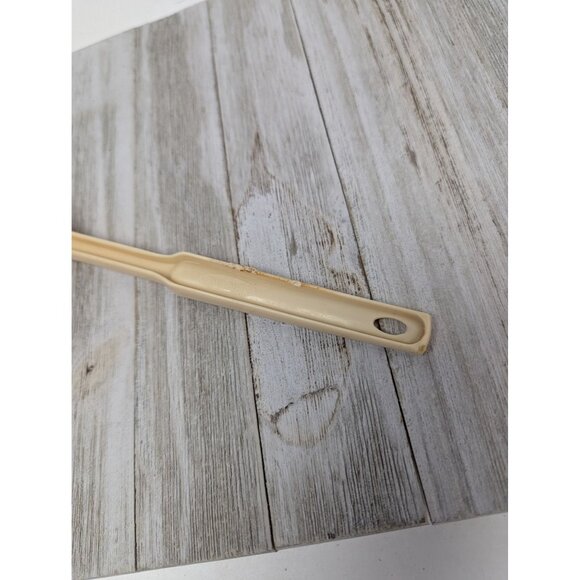 Vintage Lustro Ware Tan Almond Nylon Plastic Slotted Spoon 11" - Picture 6 of 7